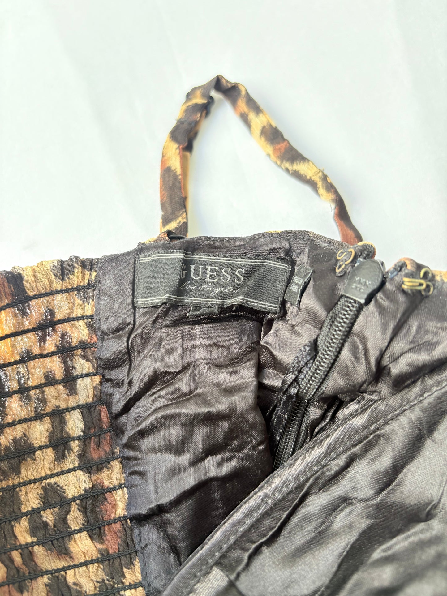00’s Guess leopard clasp front top | Size 8-10