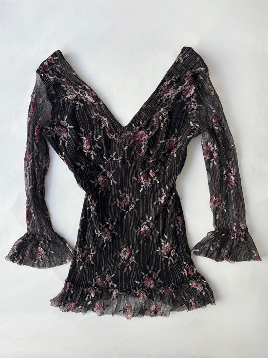 00’s 6 Degrees flared top | Size 10