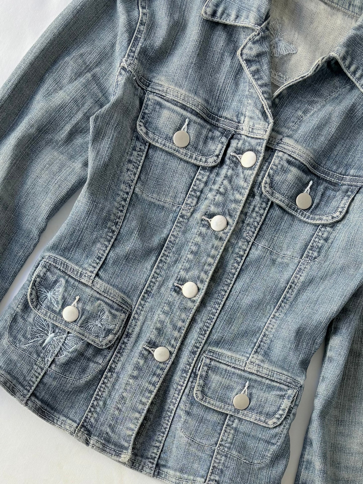 00’s Pagani butterfly denim jacket | Size small