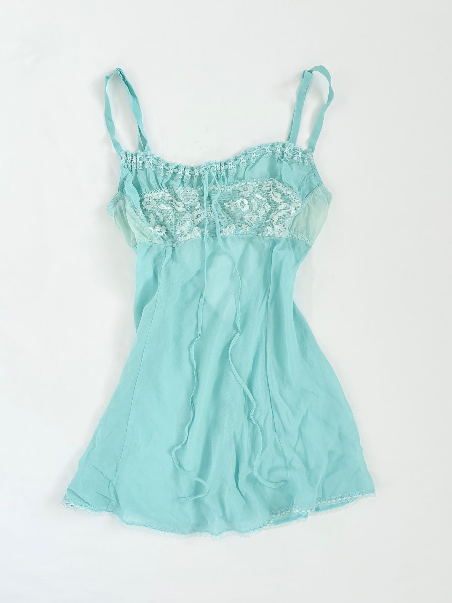 00’s Victorias Secret silk teal cami | Size XS