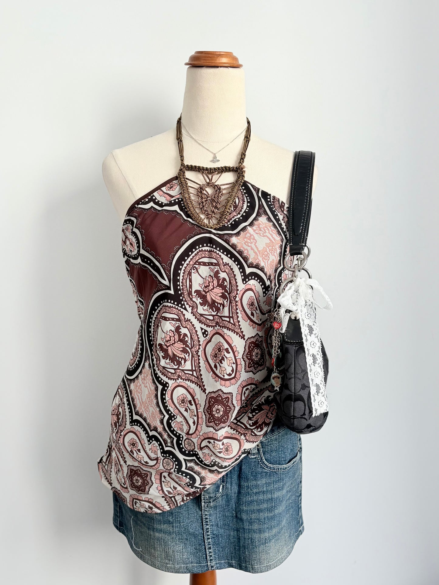 00’s Glassons paisley halter top | Size 12