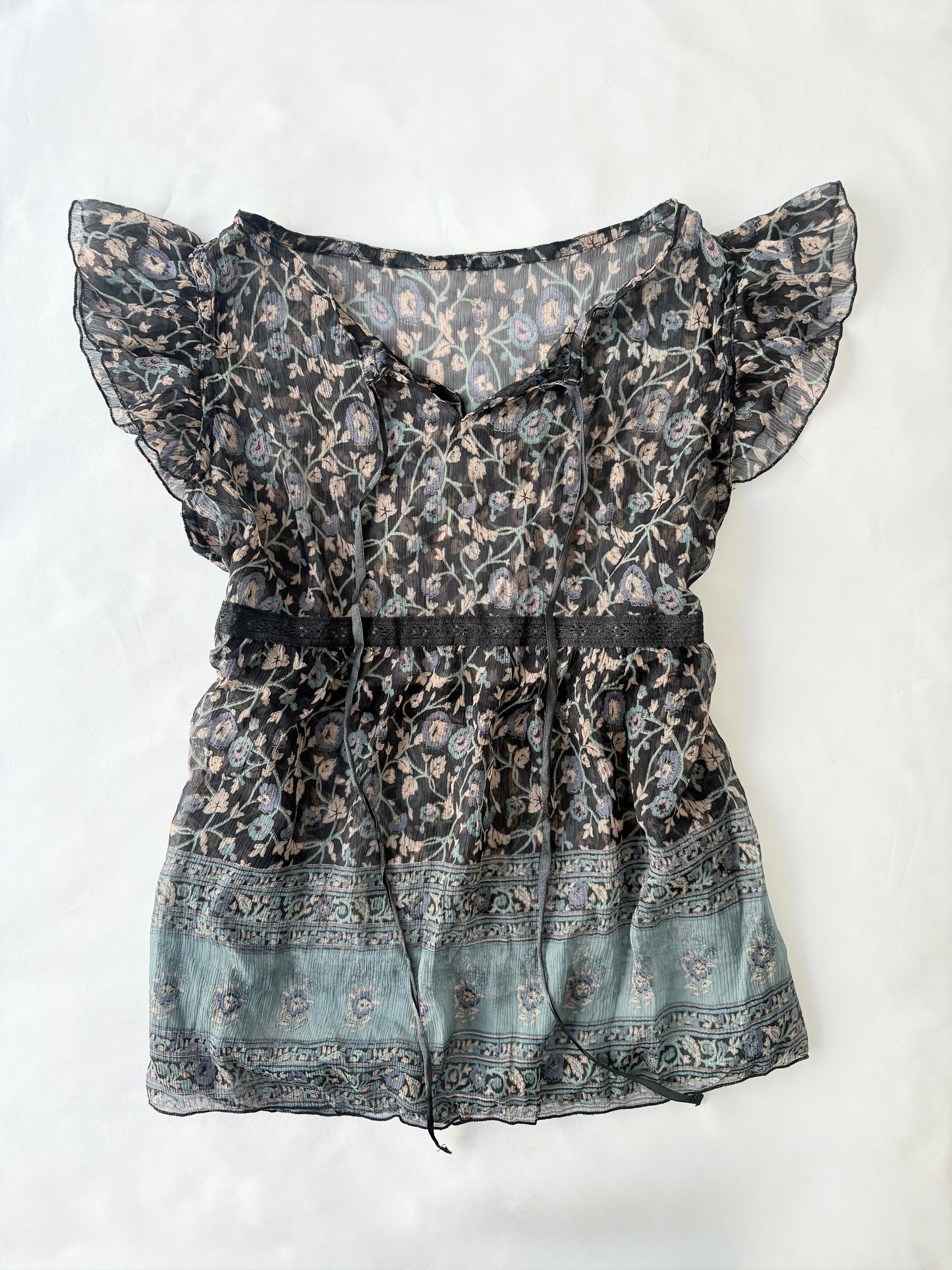 00’s Boho Japanese top | Size medium