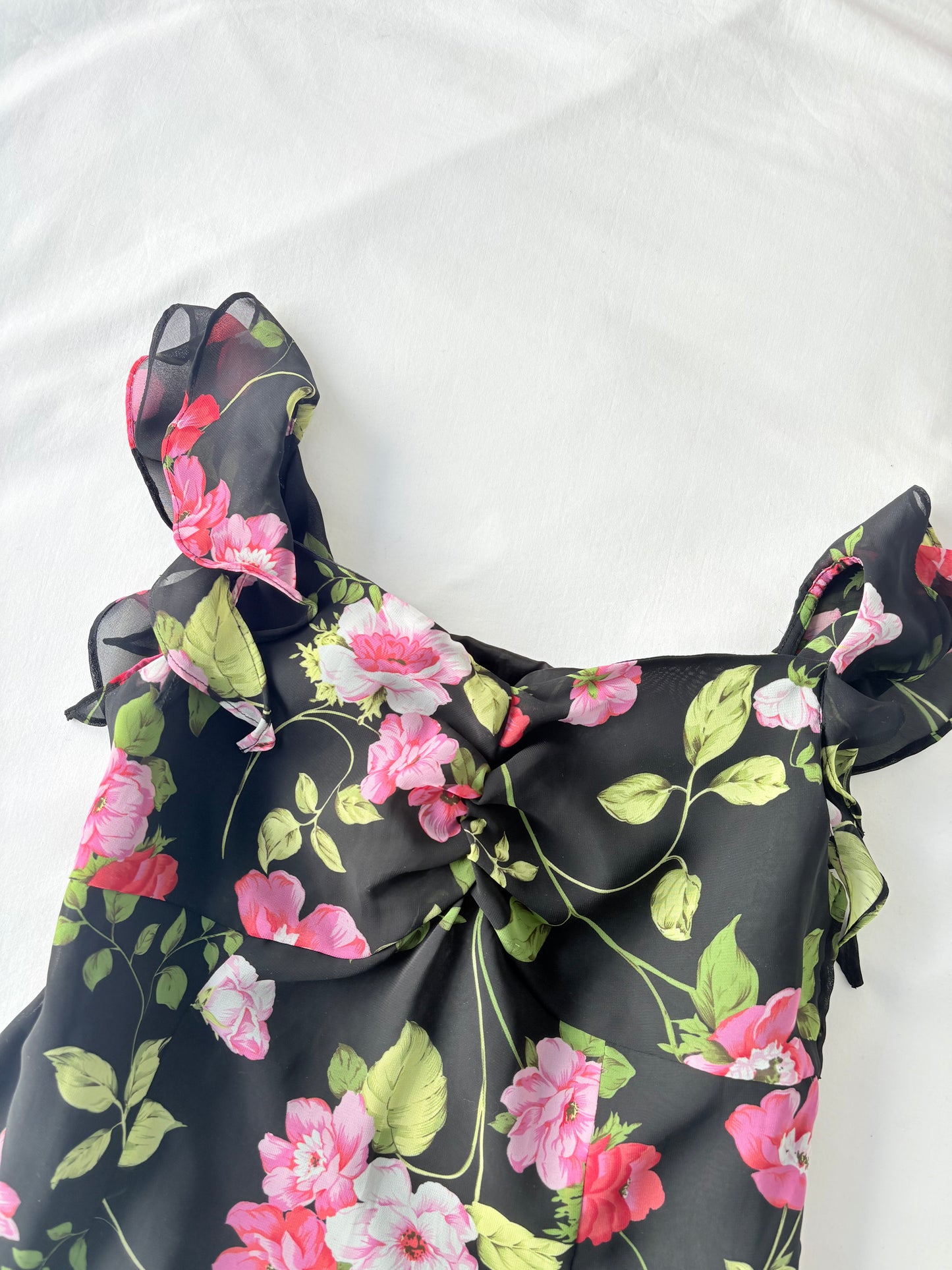 00’s Floral ruffle cami | Size 12