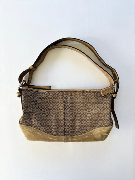 2008 Coach monogram tan shoulder bag