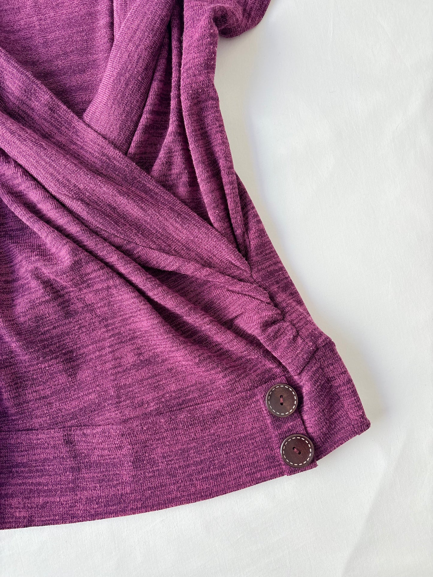 00’s Cap sleeve purple knit top | Size large
