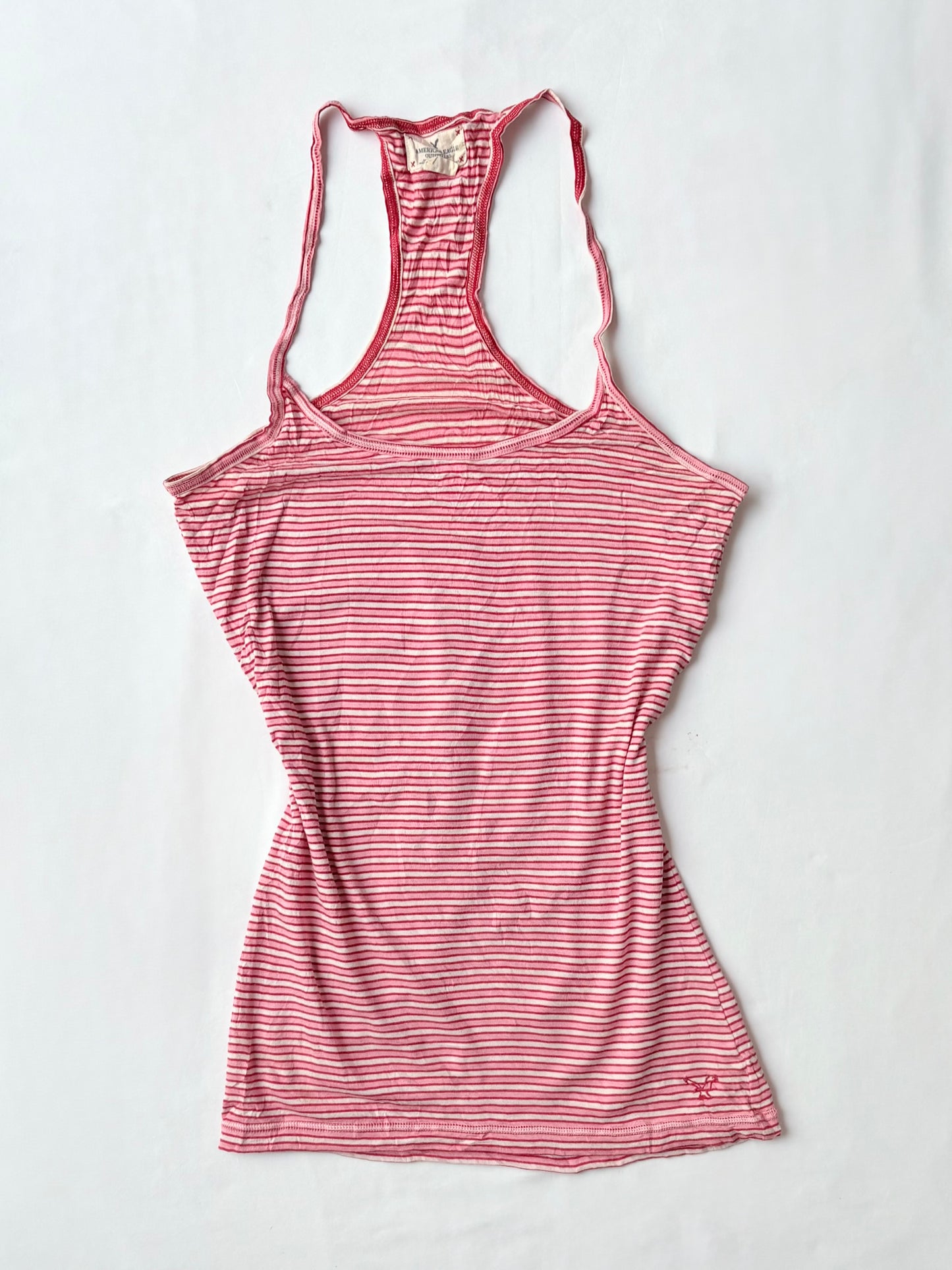 00’s American Eagle pink striped tank | Size medium