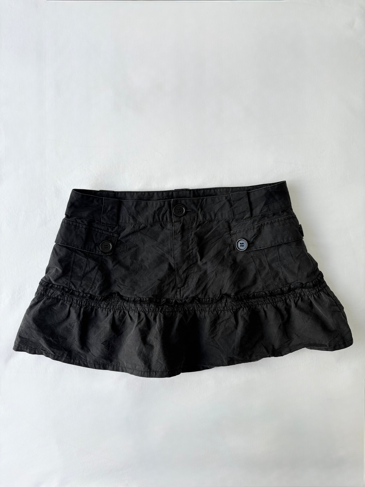 00’s Cargo black mini skirt | Size 8