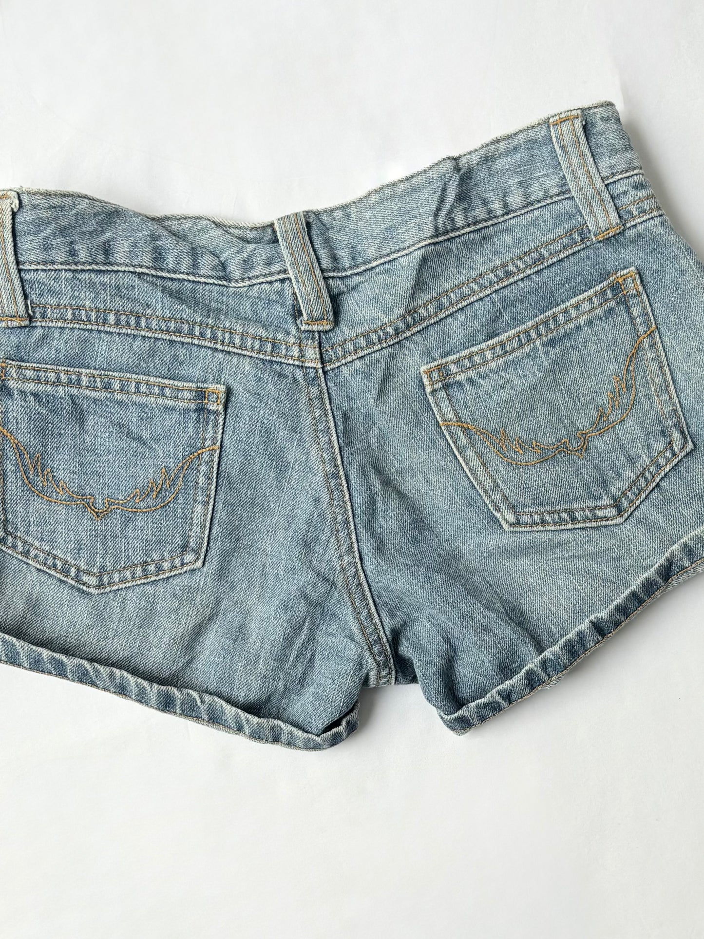 00’s Wings embroidered denim shorts | Size 8