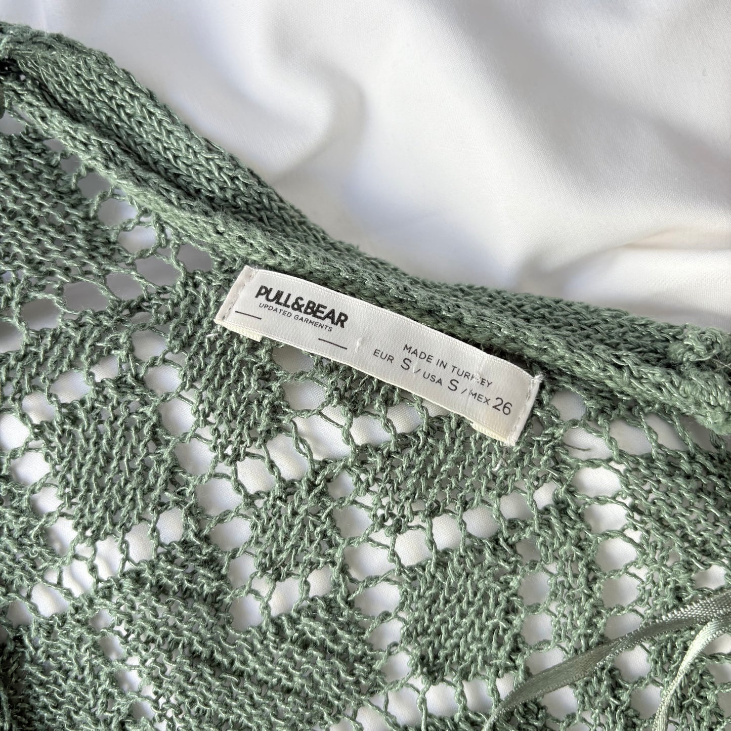 Crochet green tie top | Size small