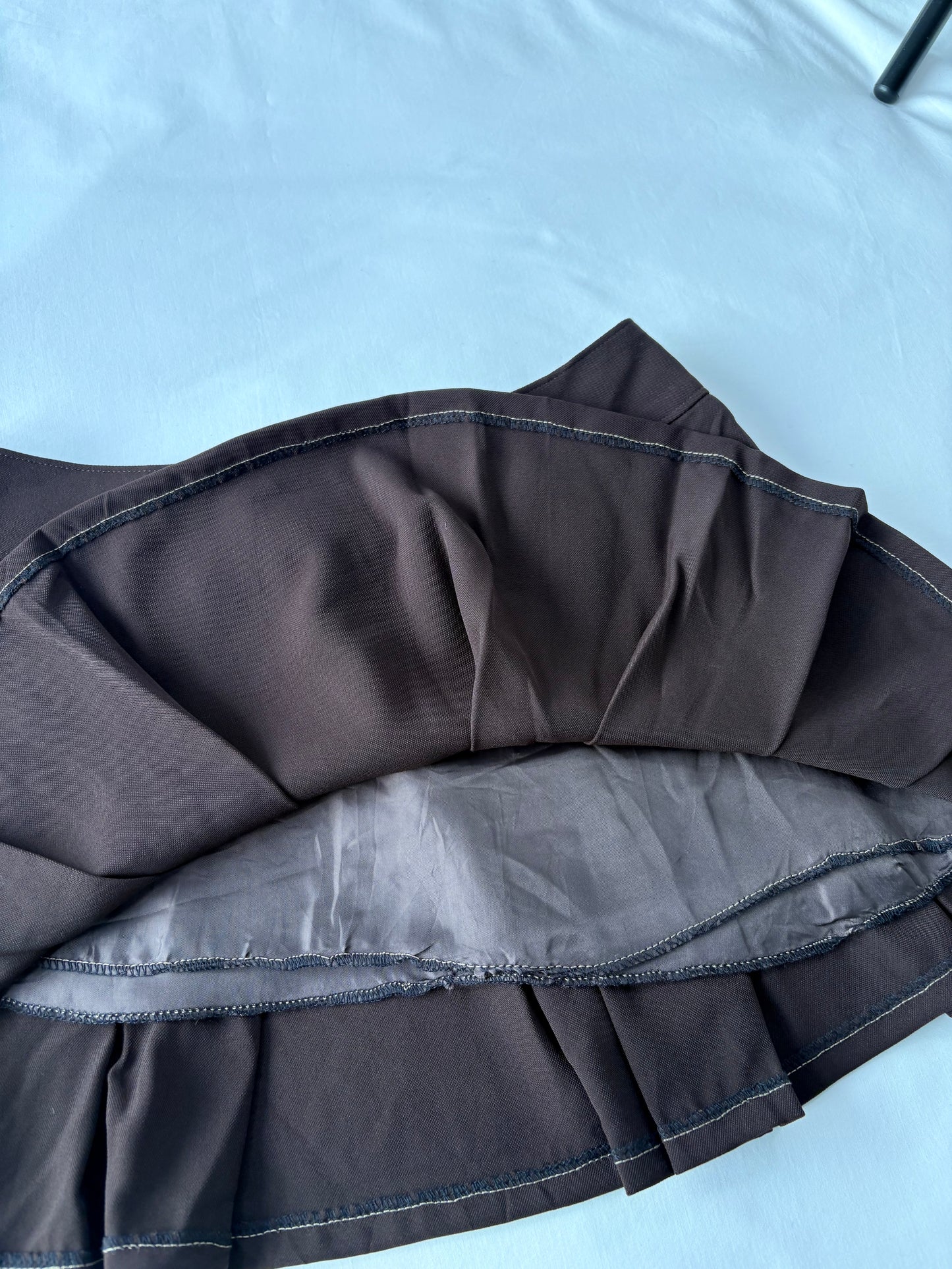 00’s Chocolate brown pleated skirt | Size 8