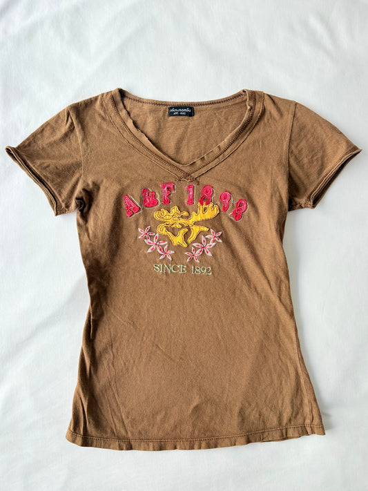 00’s Brown Abercrombie tee | Size small