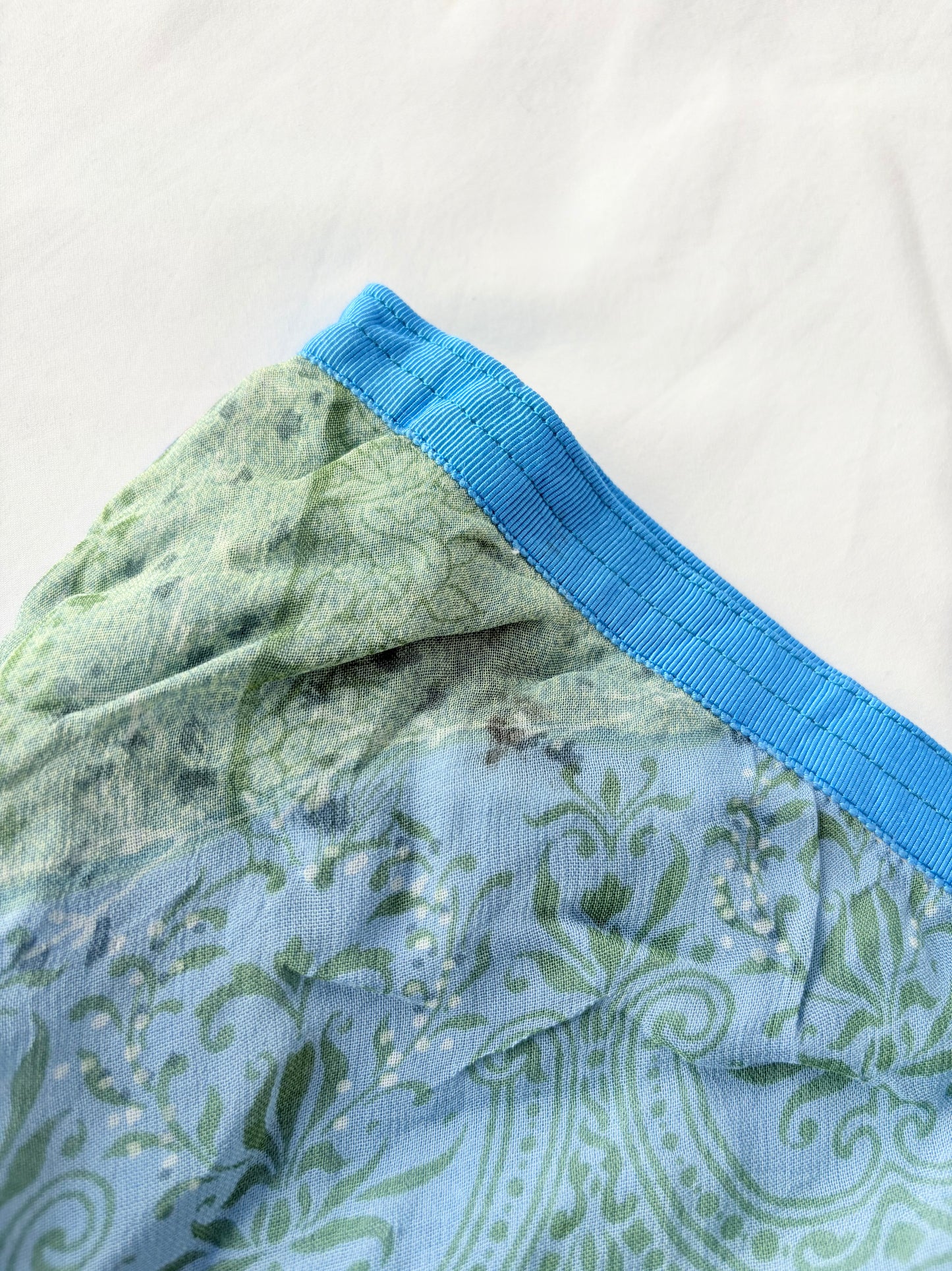 00’s Blue floral maxi skirt | Size 8