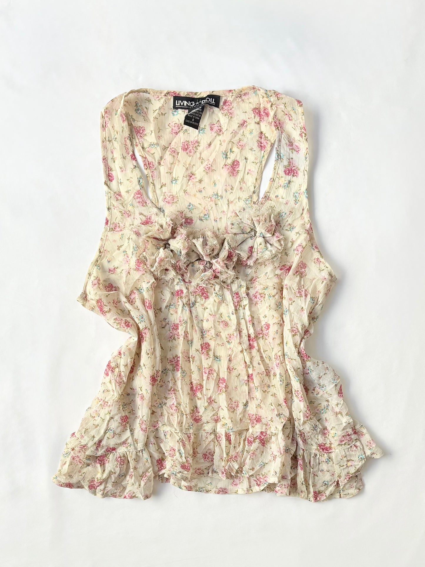 00’s Living Doll floral top | Size 8-10