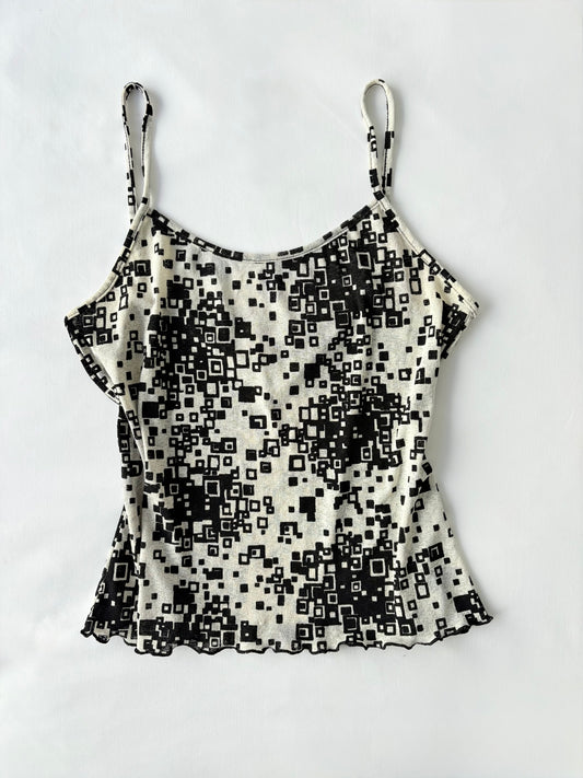 00’s Camaieu lettuce hem tank | Size 12