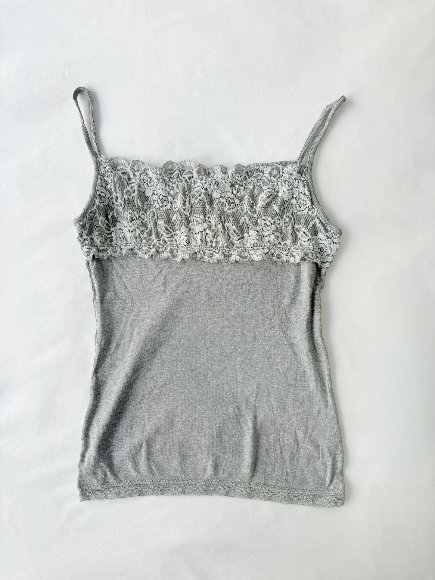 00’s Grey lace cami | Size small