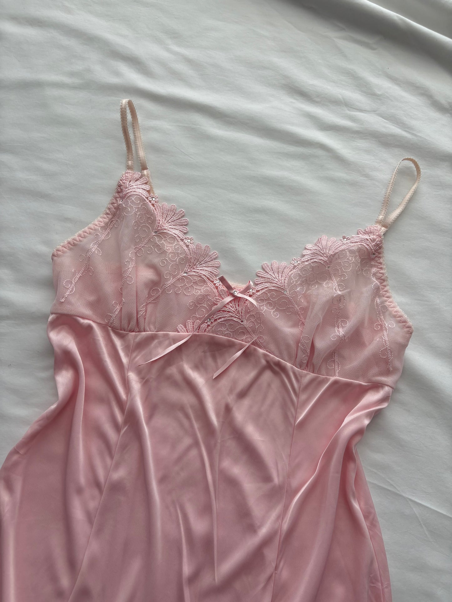 90’s Baby pink mini slip dress | Size 8