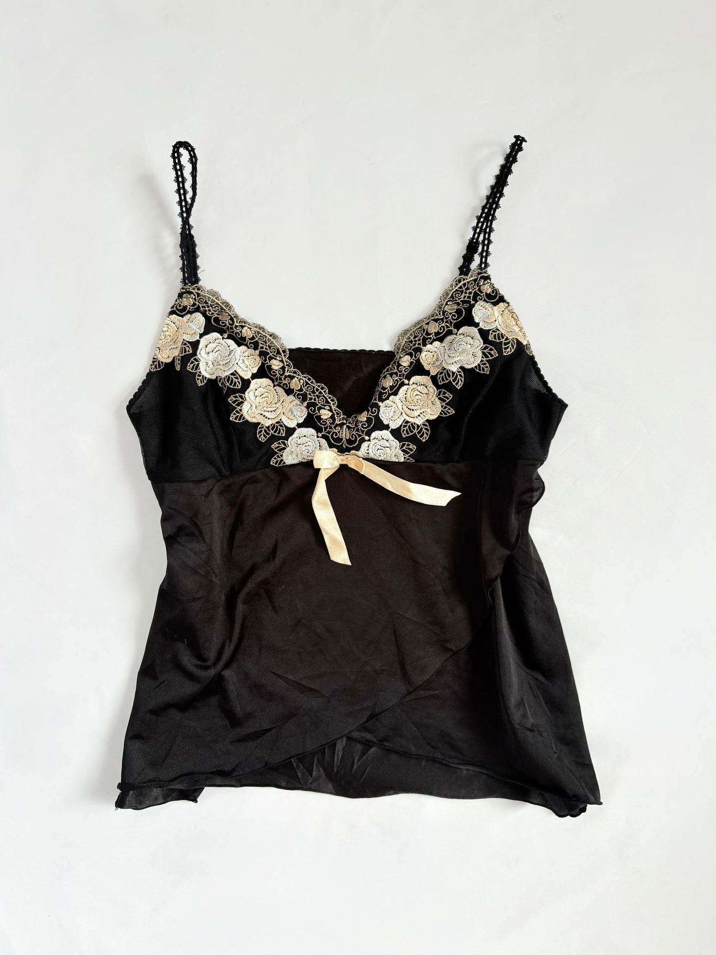 00’s Japanese gold embroidered cami | Size 10
