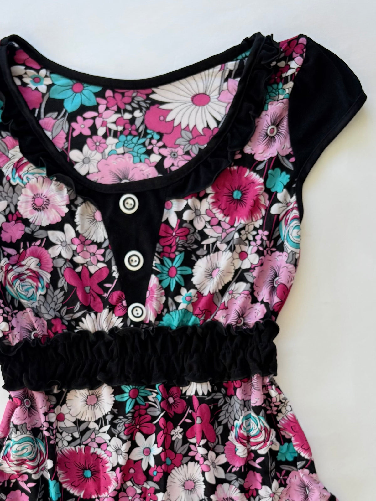 00’s Japanese babydoll floral top | Size 8-10