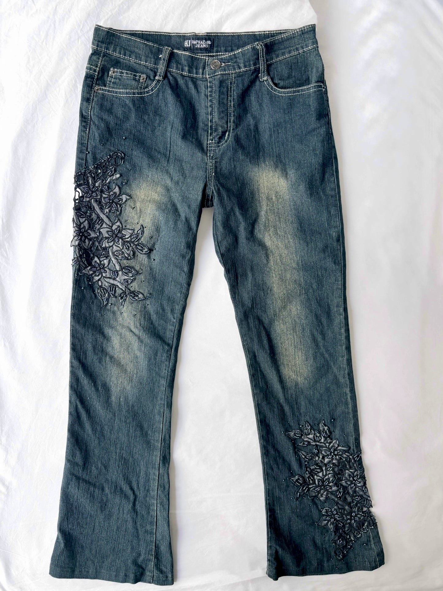 00’s Bootcut beaded jeans | Size 10