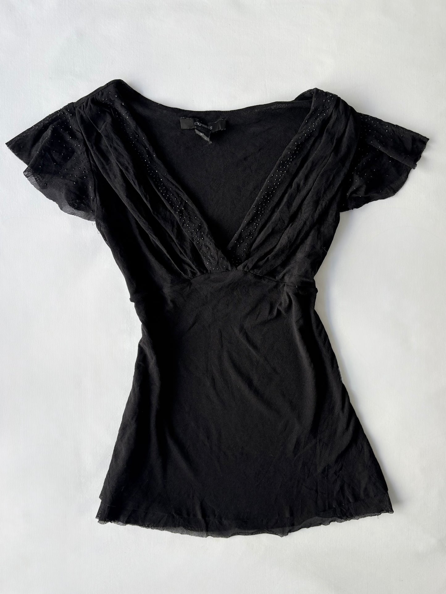 00’s Express flutter sleeve top | Size XS