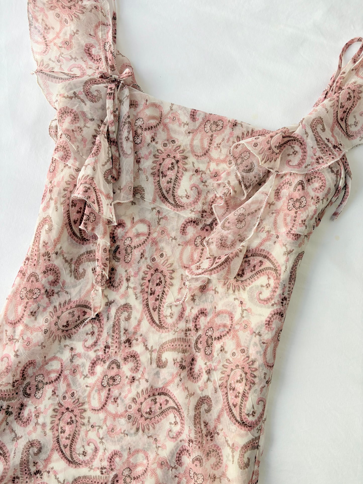00’s I Spy pink paisley midi dress | Size 8-10