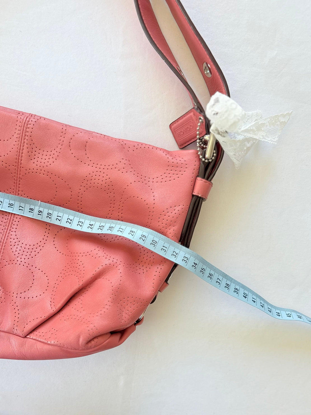 2012 Coach salmon signature shoulder bag