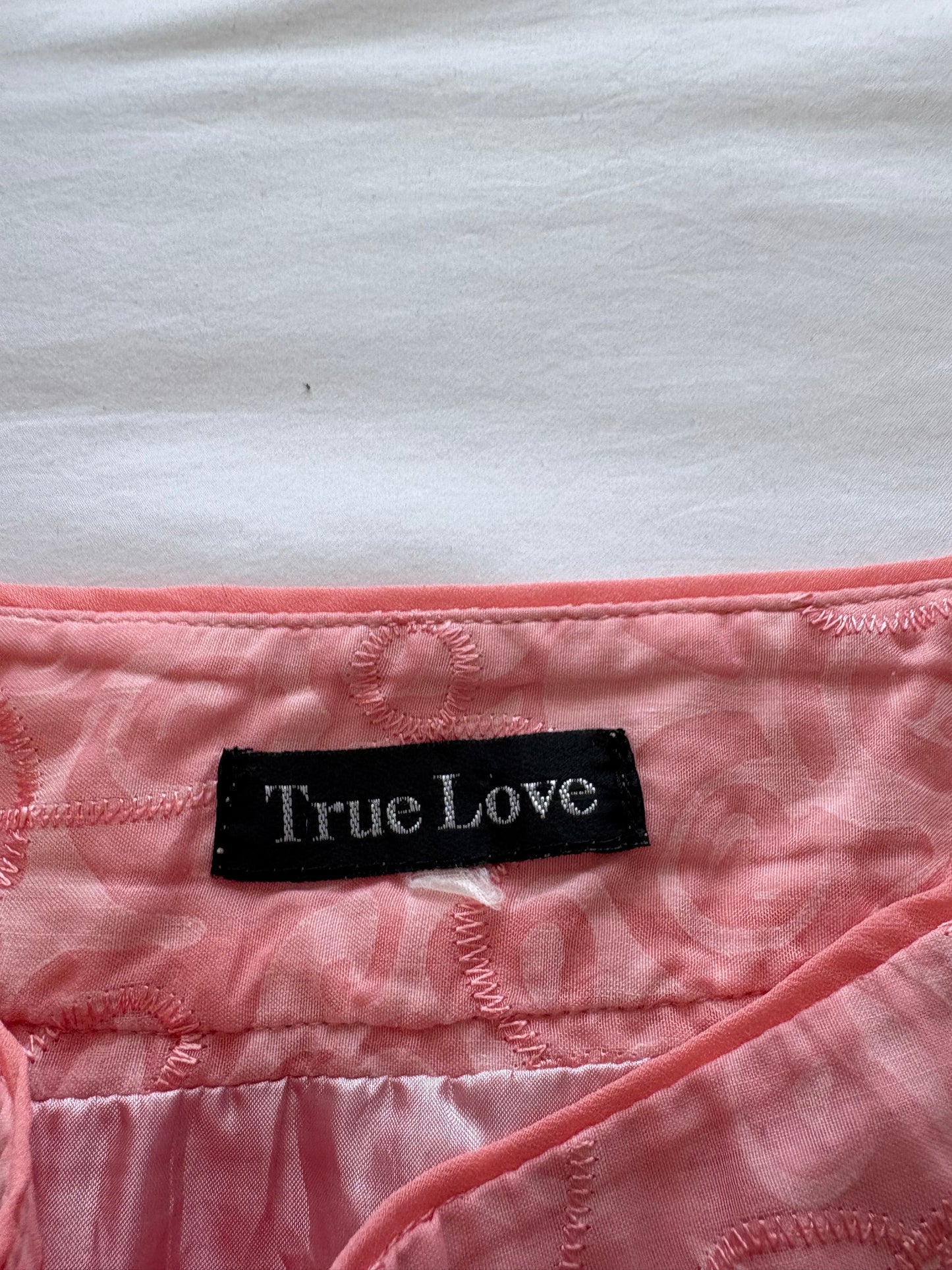 00’s Pink True Love midi skirt | Size 8