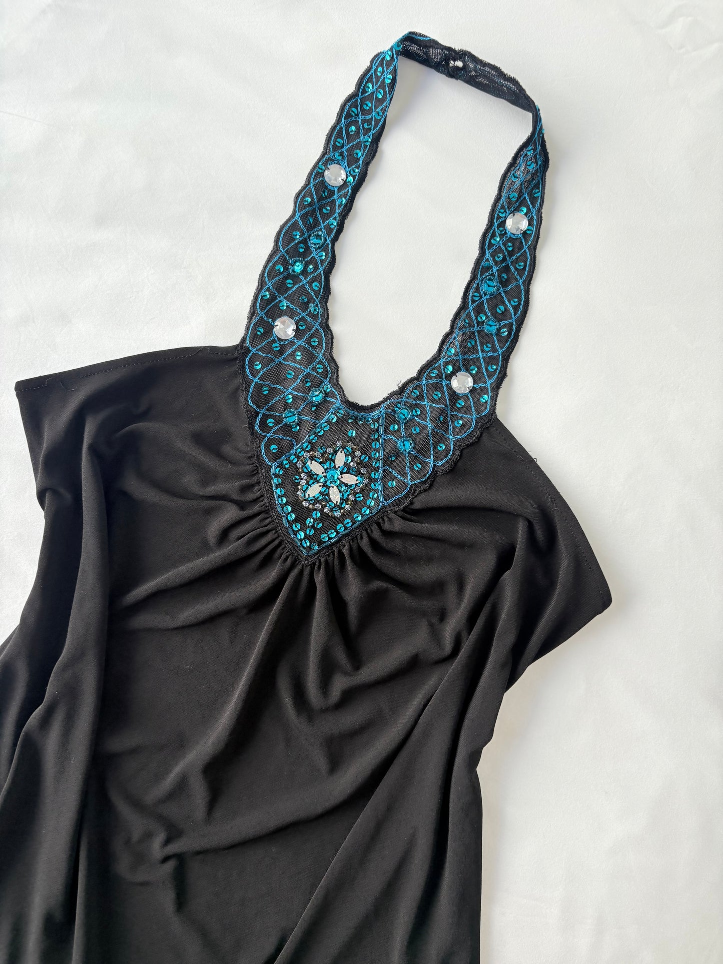 00’s Rockmans blue halter cami | Size large