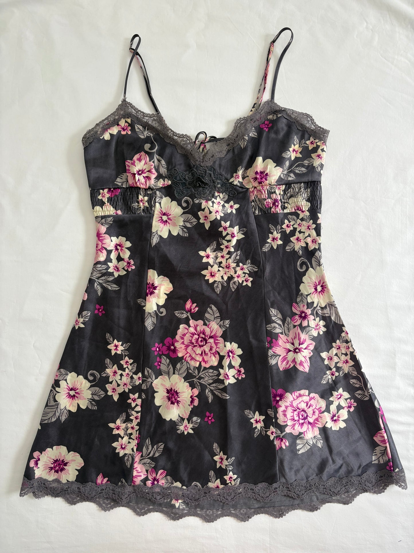 00’s Floral mini slip dress | Size 10-12