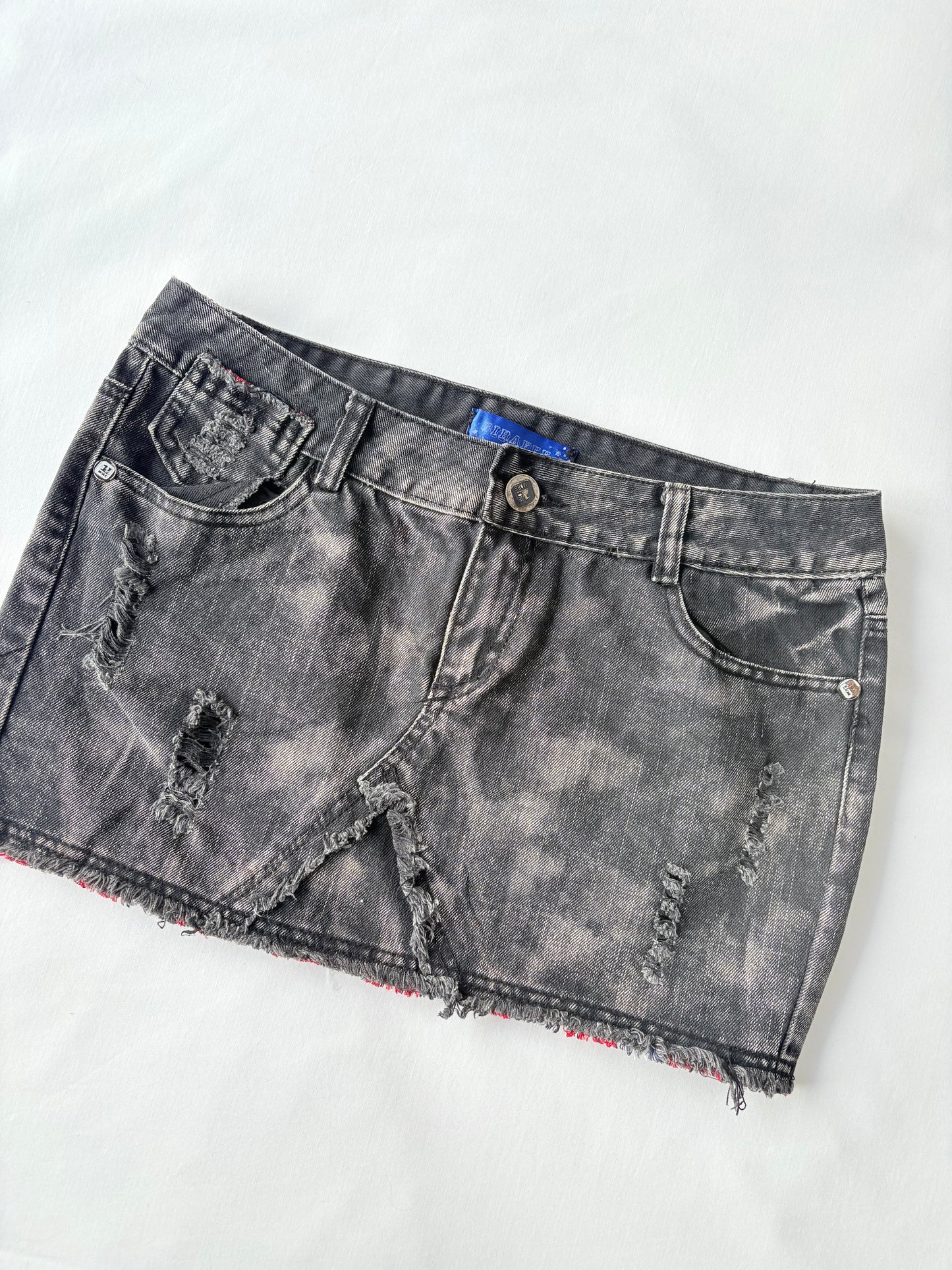 00’s Union Jack denim skirt | Size 10
