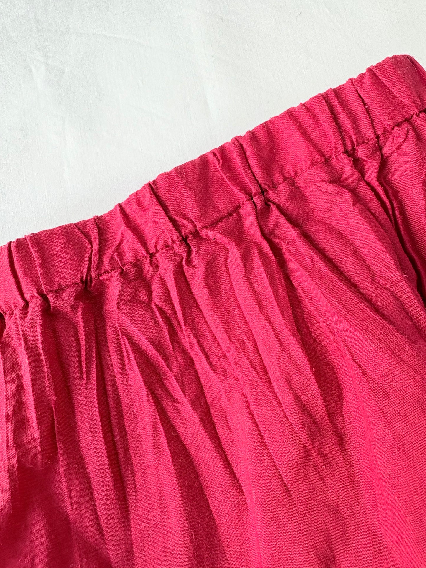 00’s Red tiered maxi skirt | Size 12-14