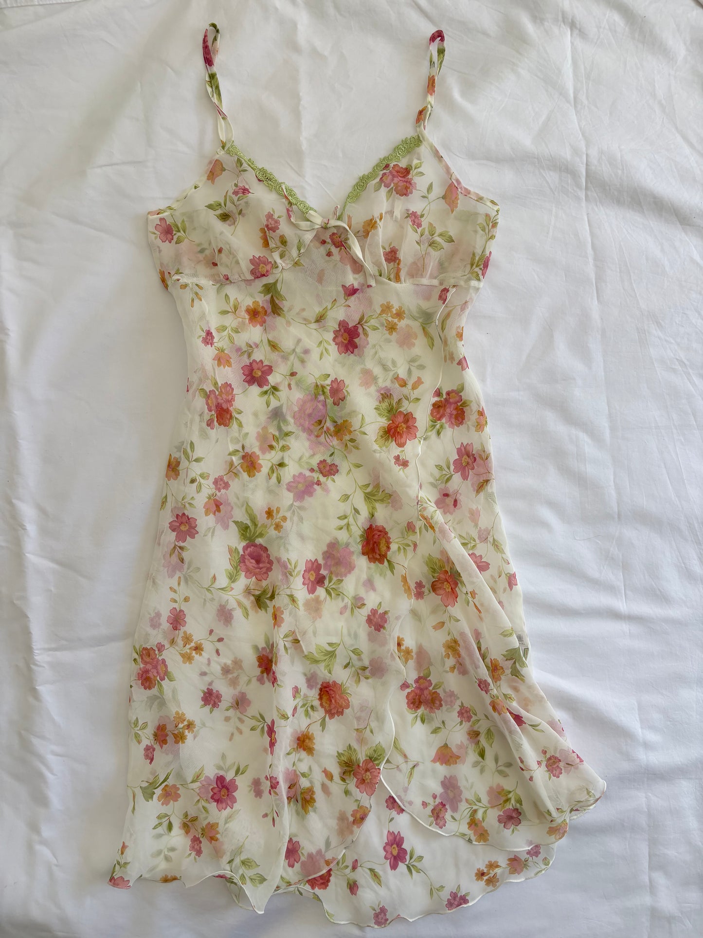 90’s Floral mini slip dress | Size 10-12