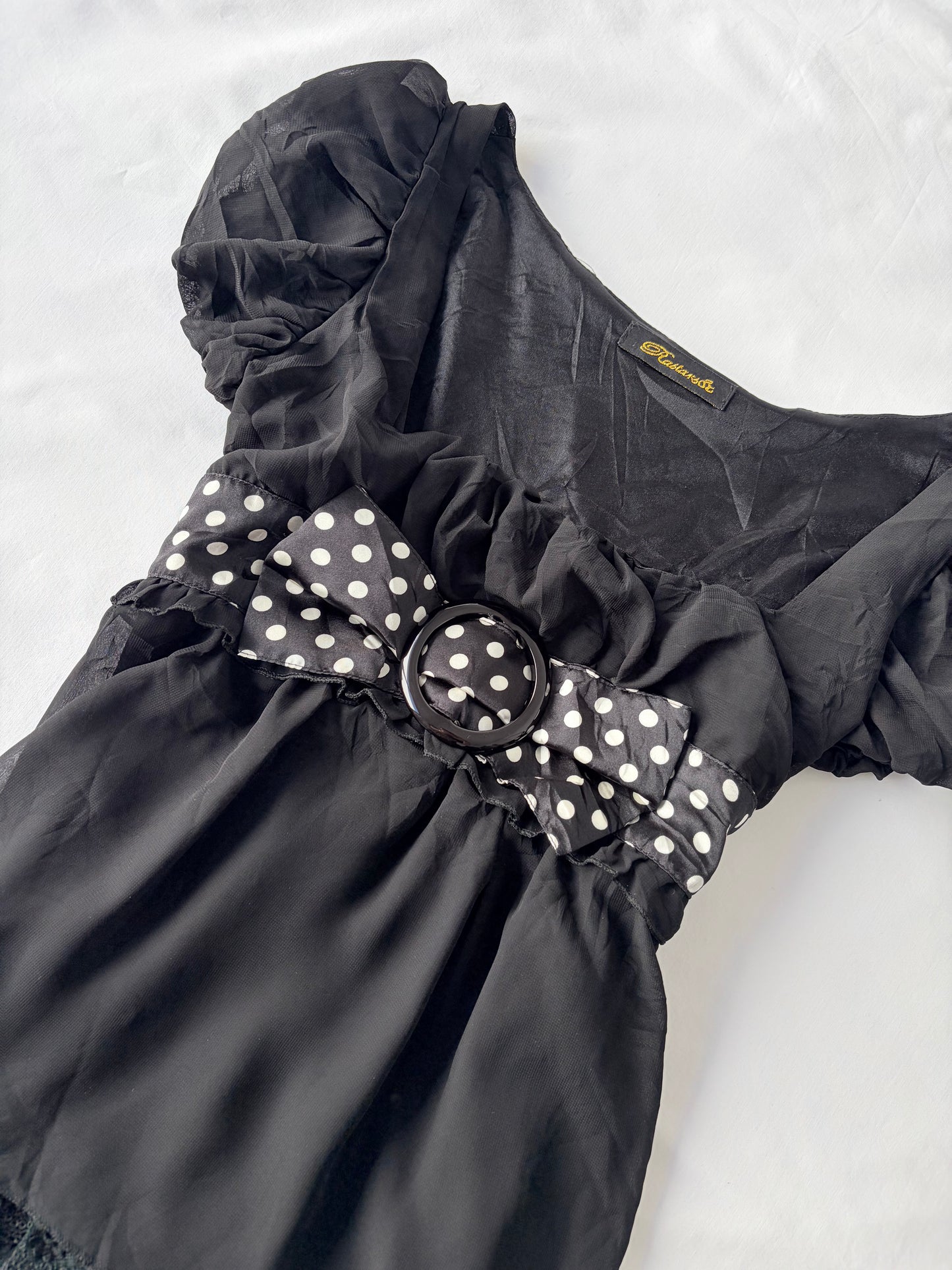 00’s Polka dot babydoll top | Size 10