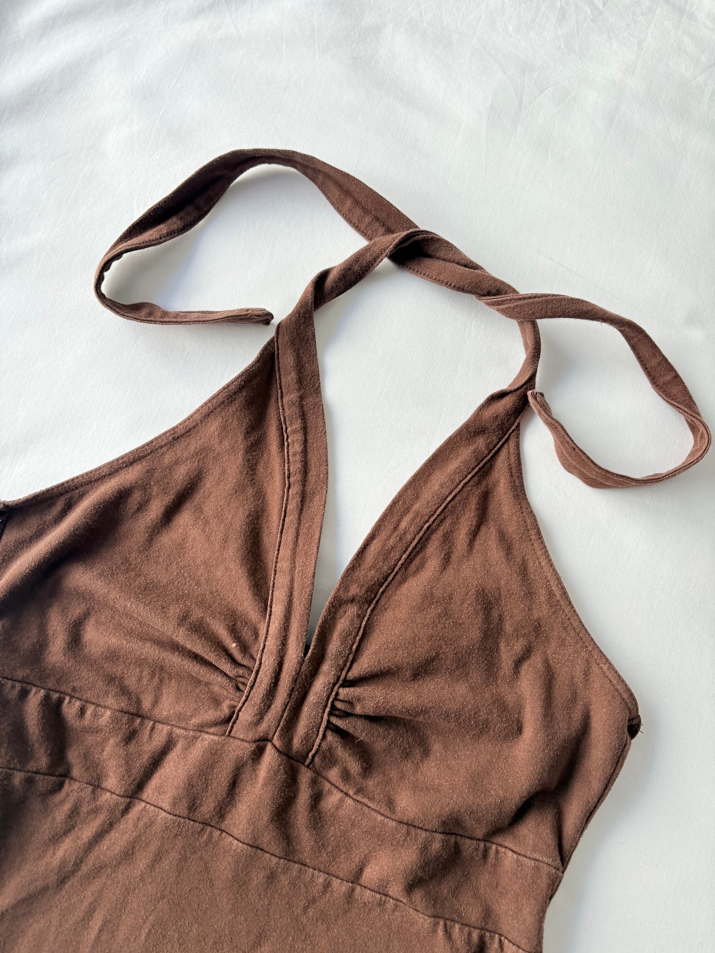 00’s So Real brown halter tank | Size 10-12