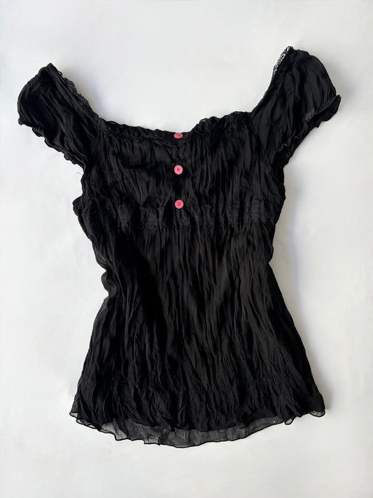 00’s Paix et Doux babydoll top | Size 14
