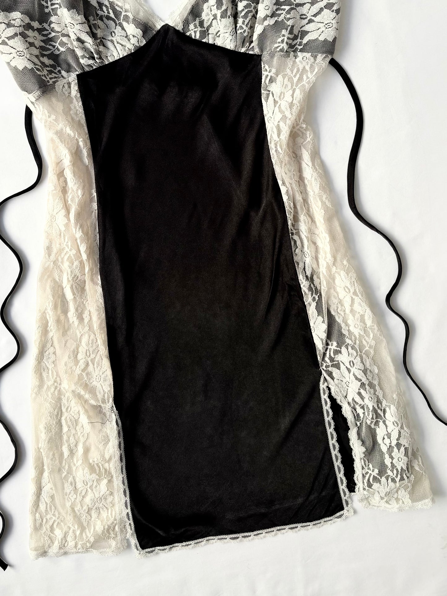 00’s Linea Donatella lace tie mini dress | Size 10