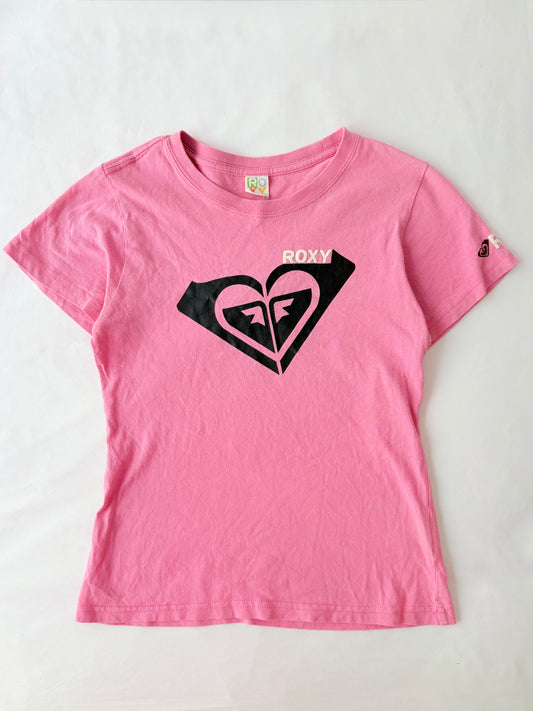 00’s Roxy pink logo tee | Size medium