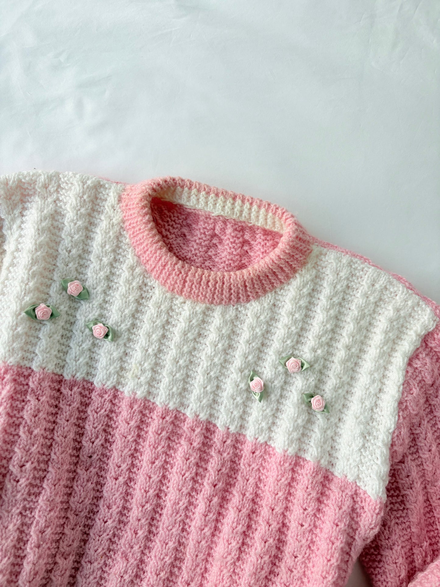 80’s Rosette knit jumper | Size medium