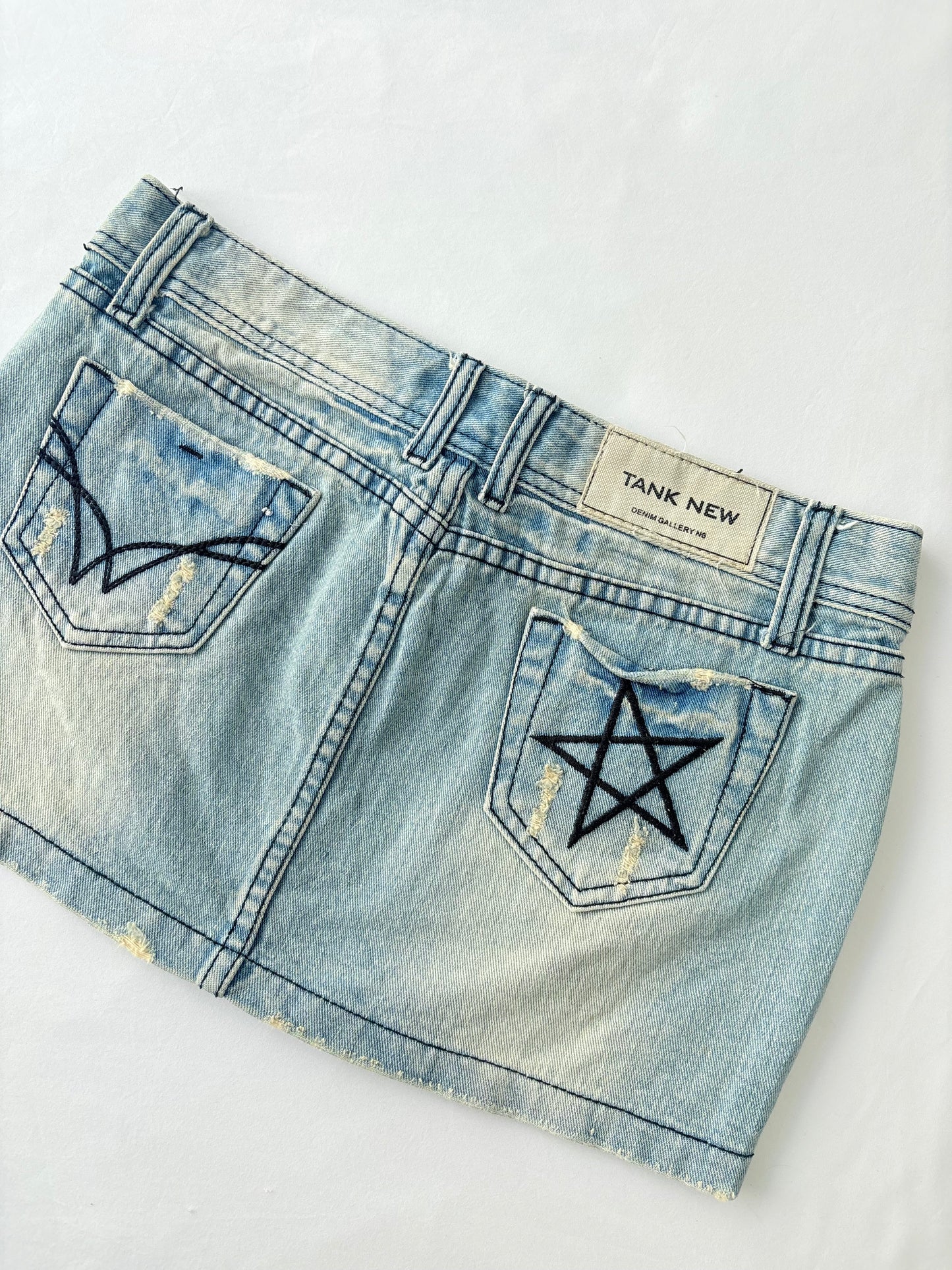 00’s Star denim mini skirt | Size 10