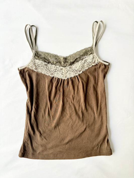 00’s Double strap lace cami | Size 10