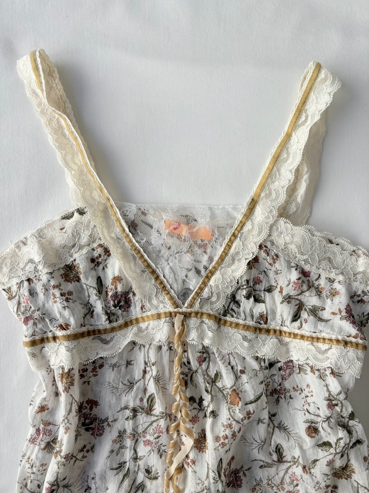 00’s Floral muslin cami | Size 10-12
