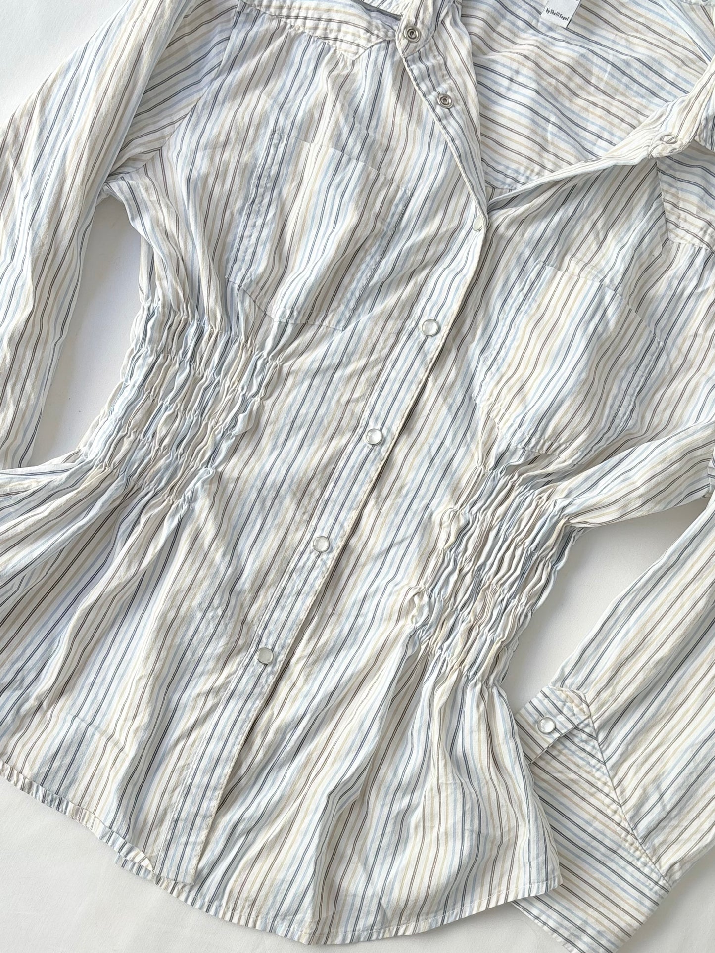00’s Laundry striped cinched shirt | Size 8