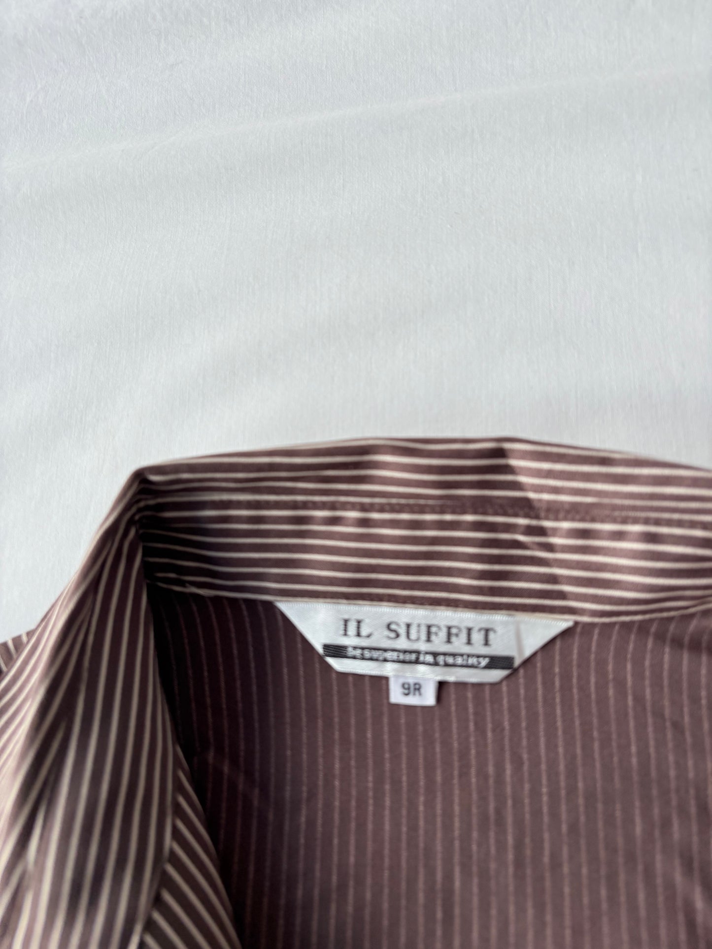 00’s Brown pinstripe cinched shirt | Size 12