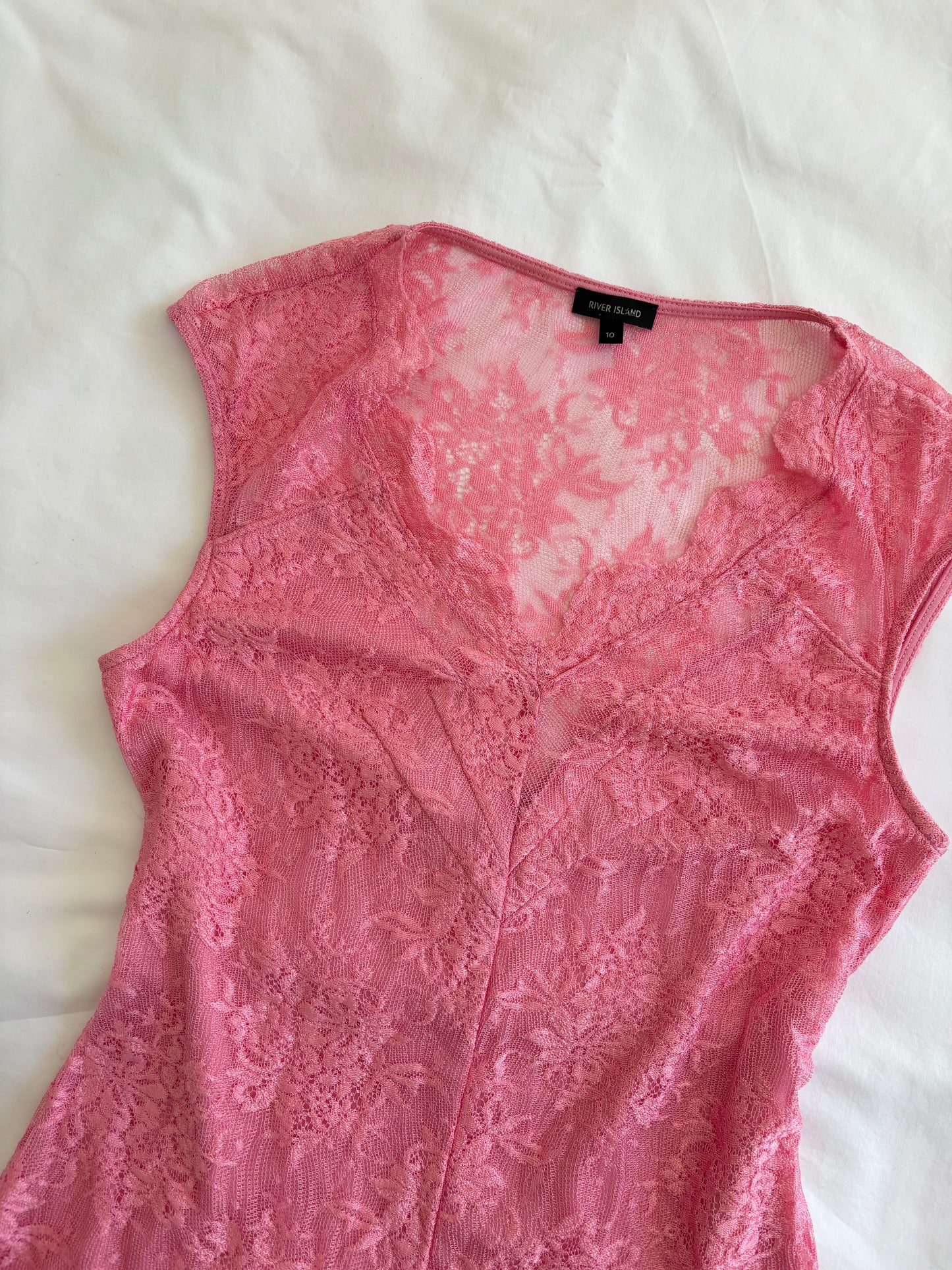 00’s Pink lace tee | Size 10