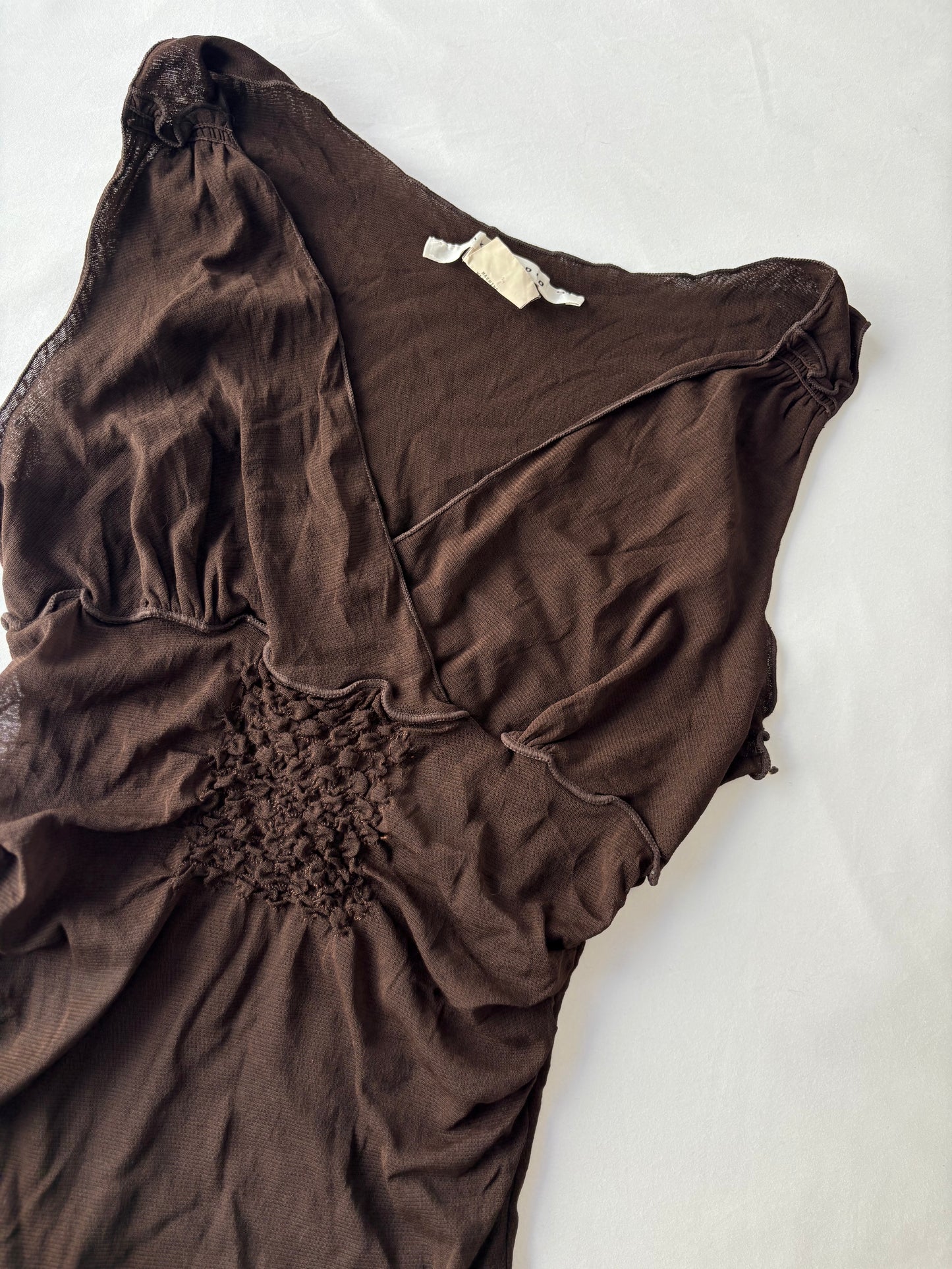 00’s Max Studio chocolate brown top | Size 8-10