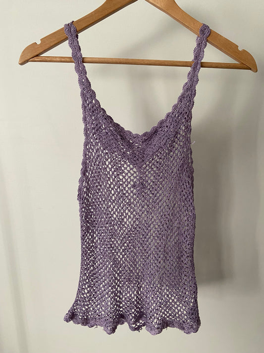 00’s Purple crochet cami | Size medium