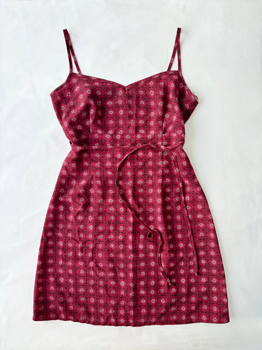 00’s Floral tie mini dress | Size 10