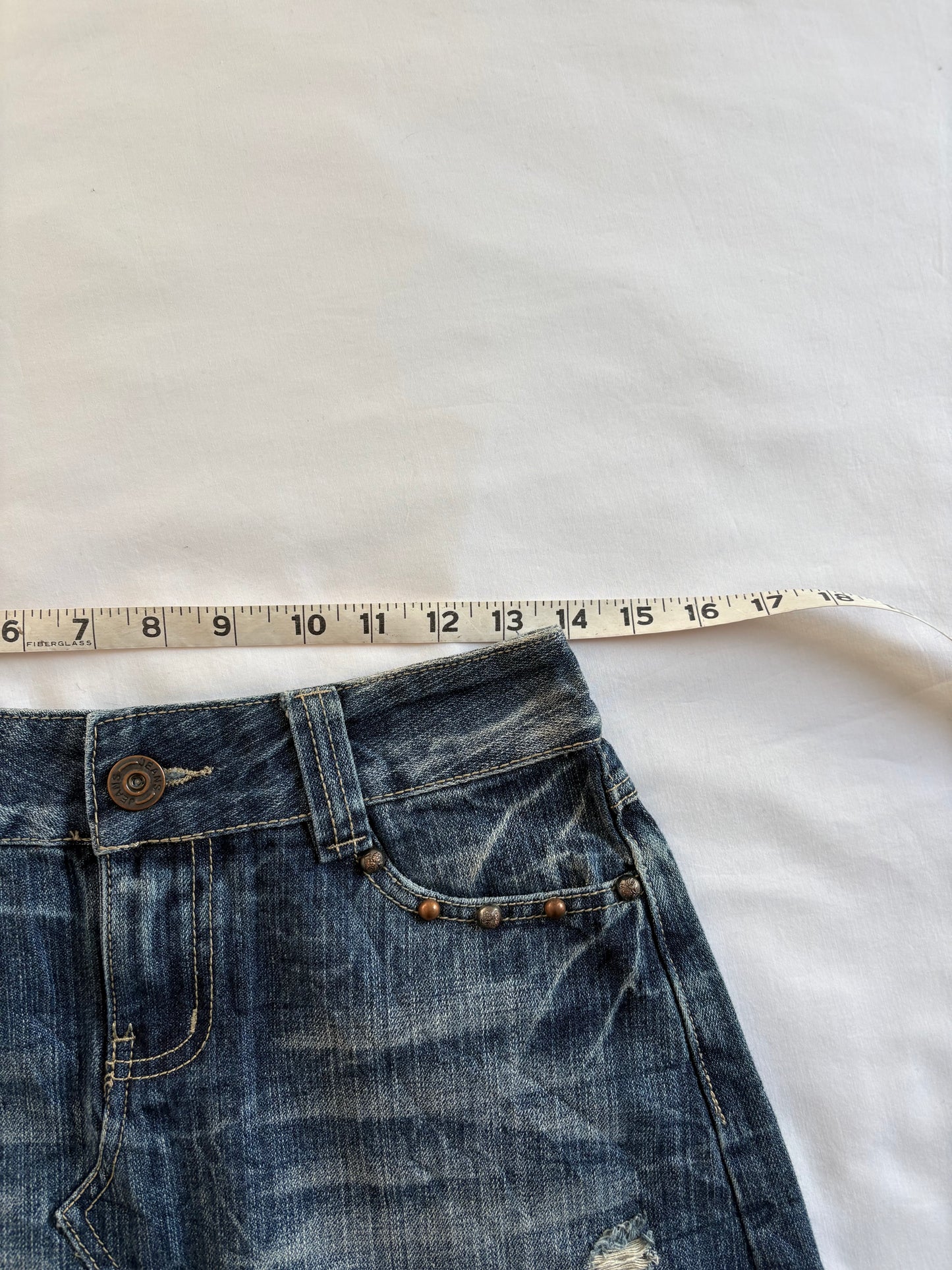 00’s JuFu denim mini skirt | Size 8-10