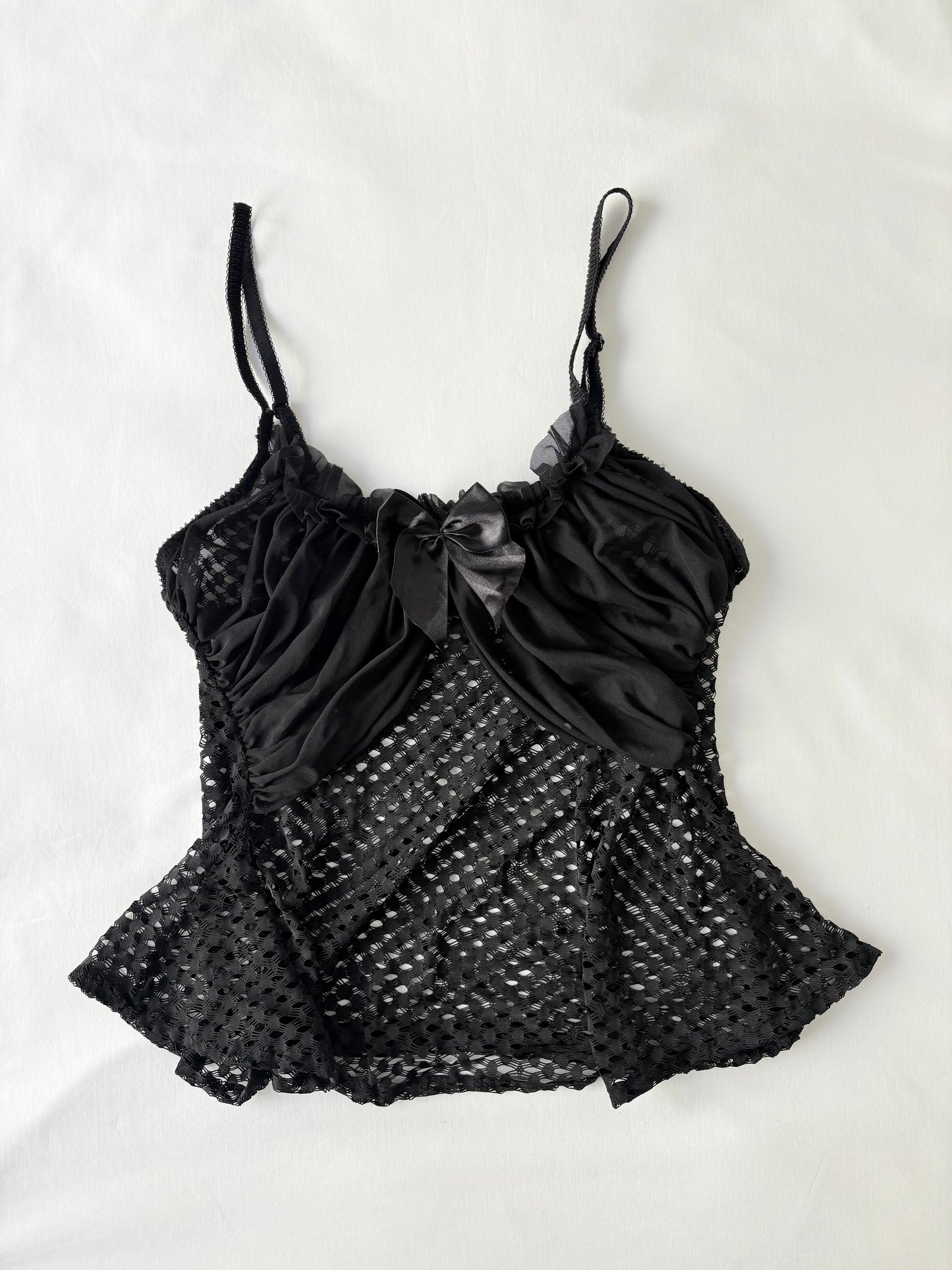 00’s Fishnet black cami | Size 8-10
