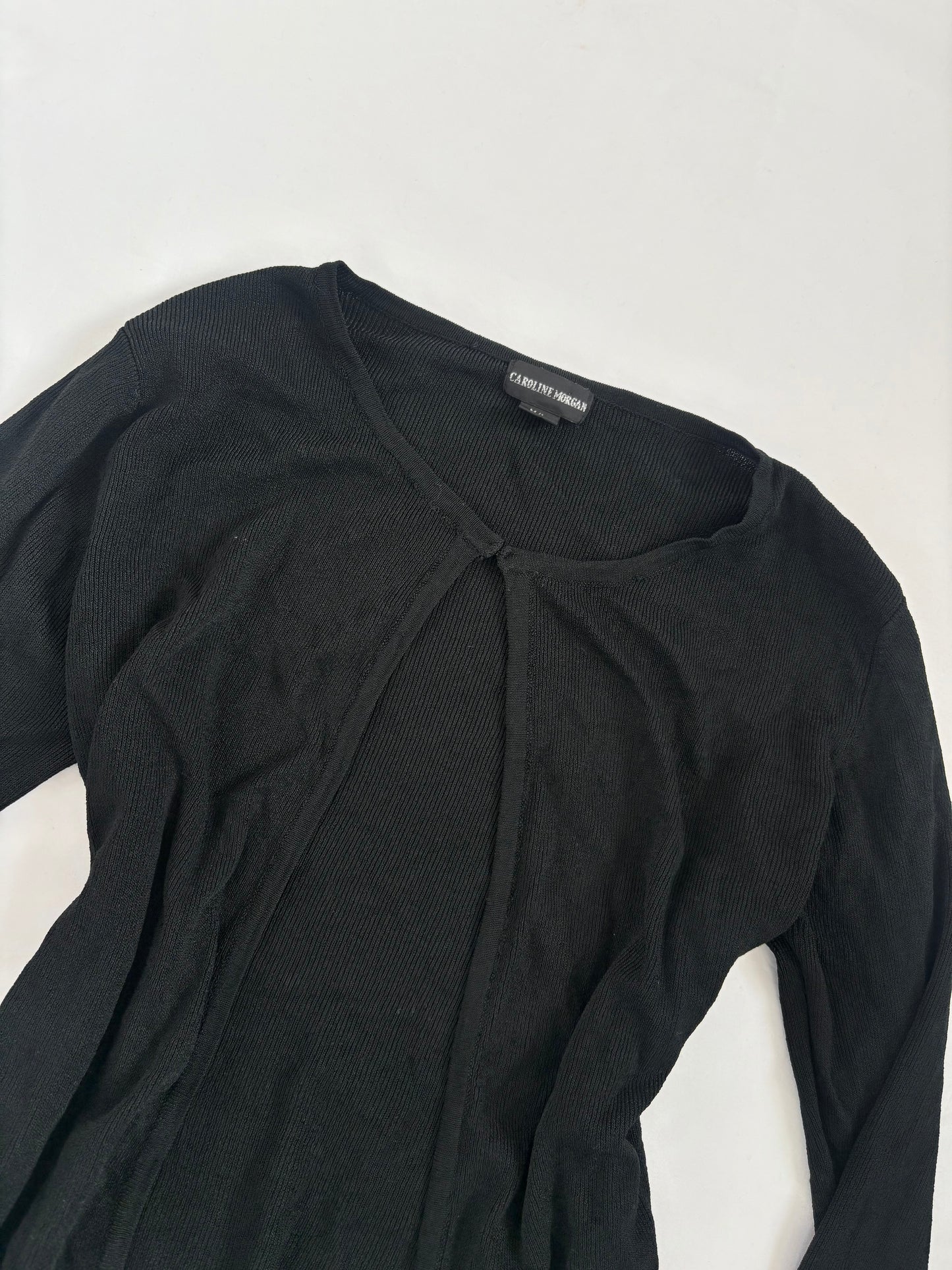 00’s Caroline Morgan split front top | Size M/L